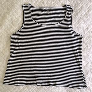 Kate Hill Plus Size Striped Tank Top